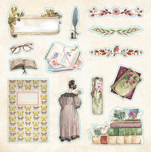 Lataa kuva Galleria-katseluun, Bibliophilia Ephemera Sticker Book - Tarrakirja