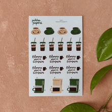 Lataa kuva Galleria-katseluun, Pikku Paperi Tarra-arkki - Kahvi