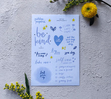 Lataa kuva Galleria-katseluun, Pikku Paperi Tarra-arkki - Self Care