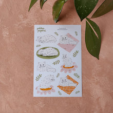 Lataa kuva Galleria-katseluun, Pikku Paperi Tarra-arkki - Kissanpäivät