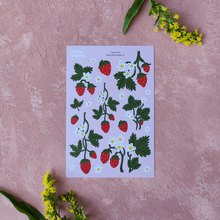 Lataa kuva Galleria-katseluun, Pikku Paperi Tarra-arkki - Mansikka Paperinoita