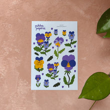 Lataa kuva Galleria-katseluun, Pikku Paperi Tarra-arkki - Orvokki