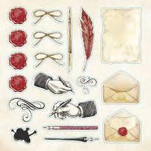 Lataa kuva Galleria-katseluun, Bibliophilia Ephemera Sticker Book - Tarrakirja