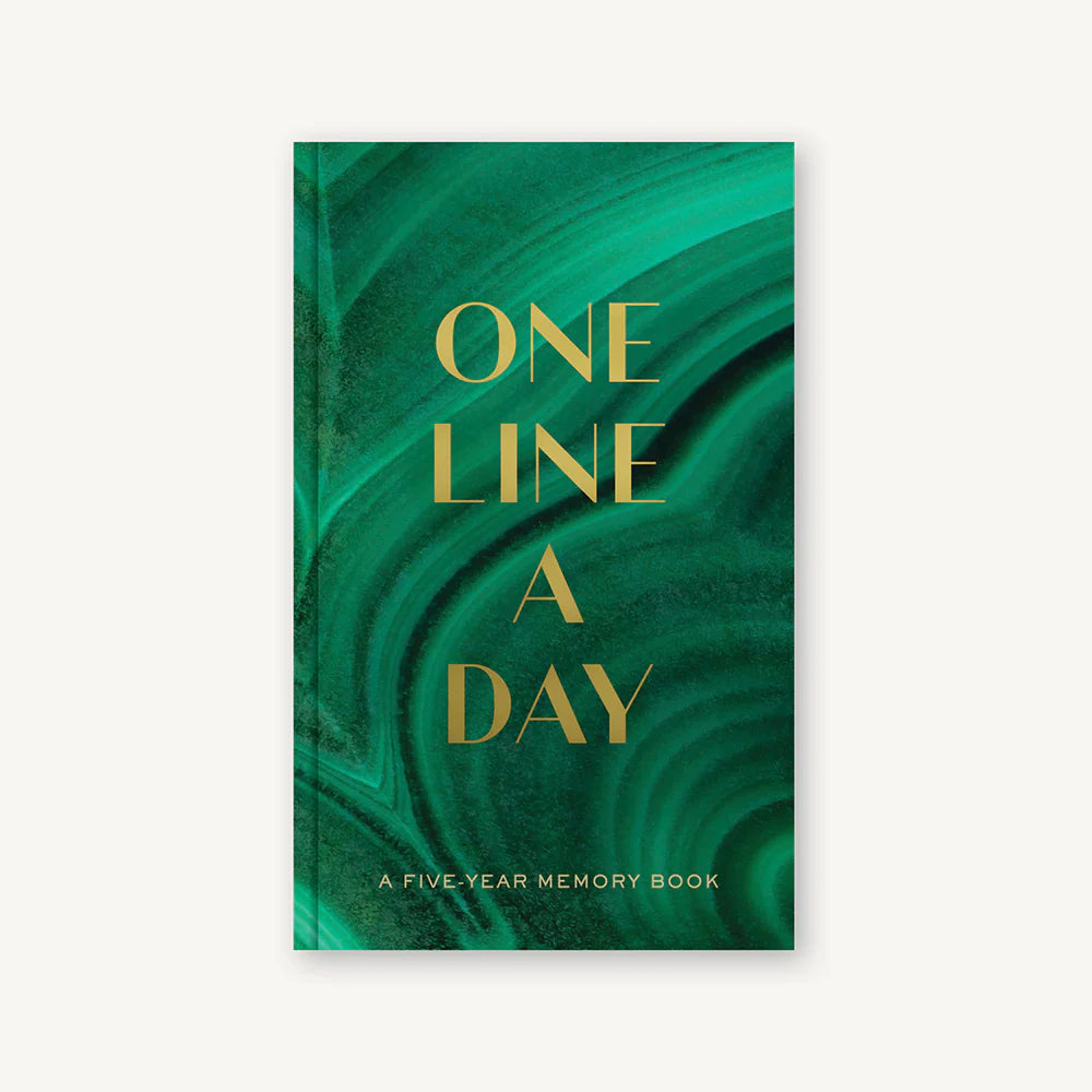One Line a Day Memory Book - Malachite Päiväkirja