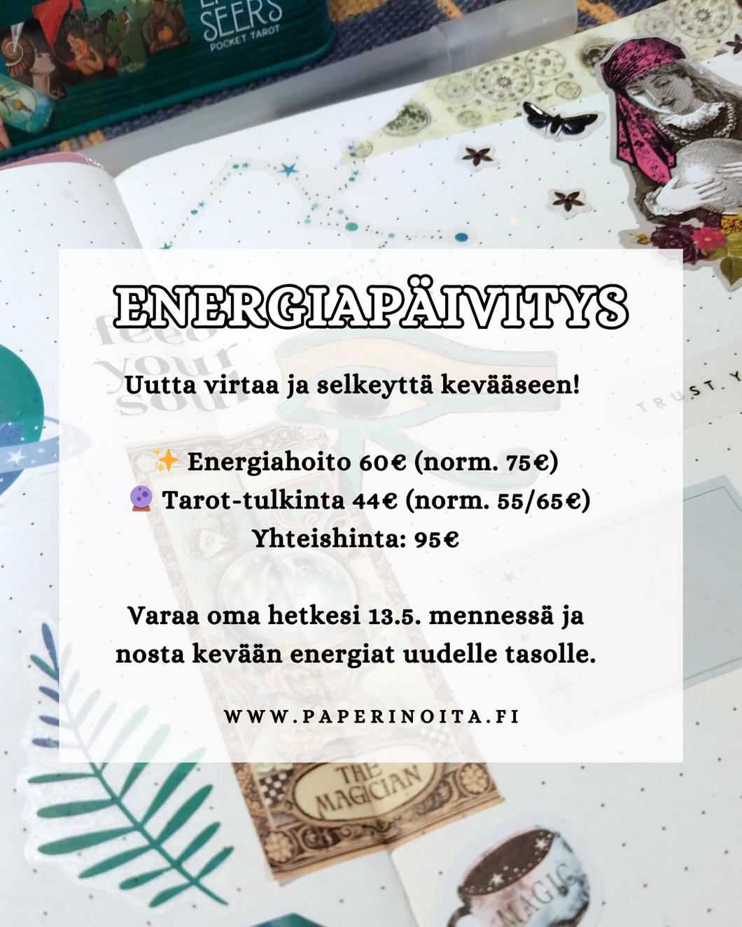 ENERGIAPÄIVTYS: Tarot-tulkinta Paperinoidassa Paperinoita