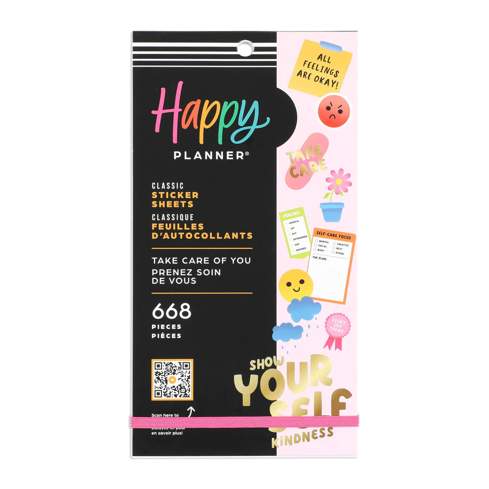 Happy Planner Tarrakirja - Classic Value Pack Stickers - Take Care of You