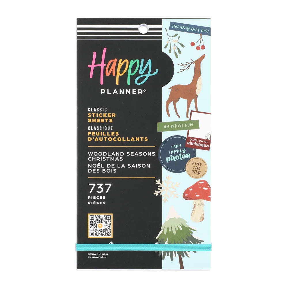 Happy Planner Tarrakirja - Classic Value Pack Stickers - Woodland Seasons Christmas