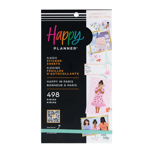 Happy Planner Tarrakirja - Classic Value Pack Stickers - Happy In Paris Paperinoita