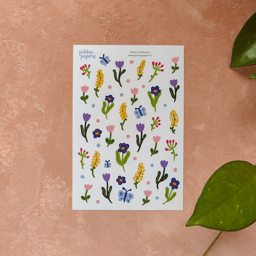 Pikku Paperi Tarra-arkki - Kedon kukkasia Paperinoita