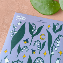Lataa kuva Galleria-katseluun, Pikku Paperi Tarra-arkki - Kielo Paperinoita
