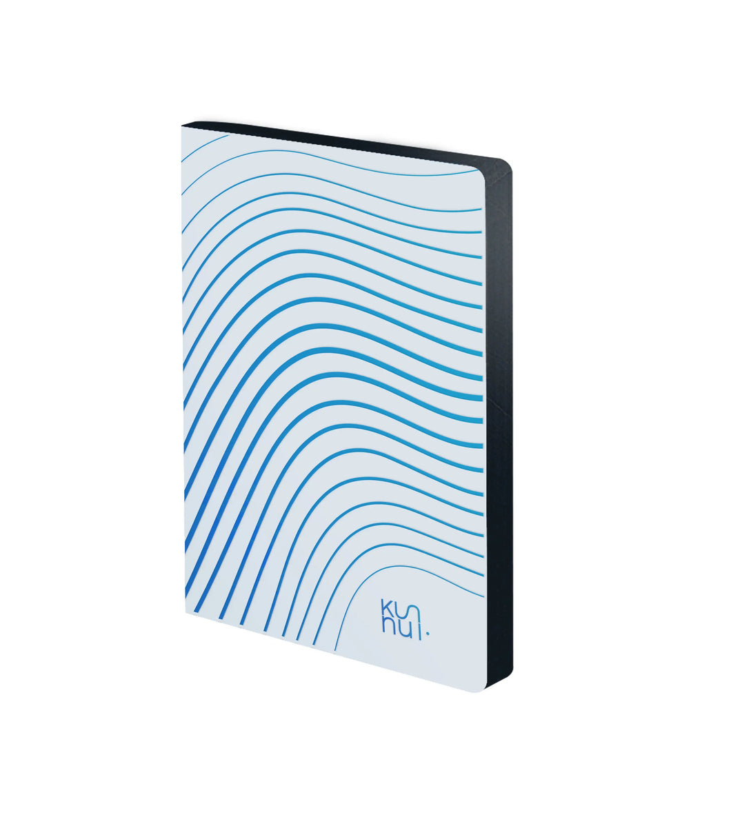 Kunnui Pistesivu Muistikirja A5 - Flexible Cover Arctic Waves - Paperinoita