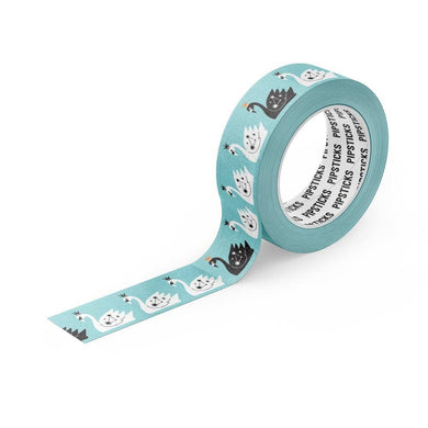Pipsticks - Washiteippi - Regal Swans Washi - Pipstickers by Pipsticks, Washitape, Washiteippi - Paperinoita