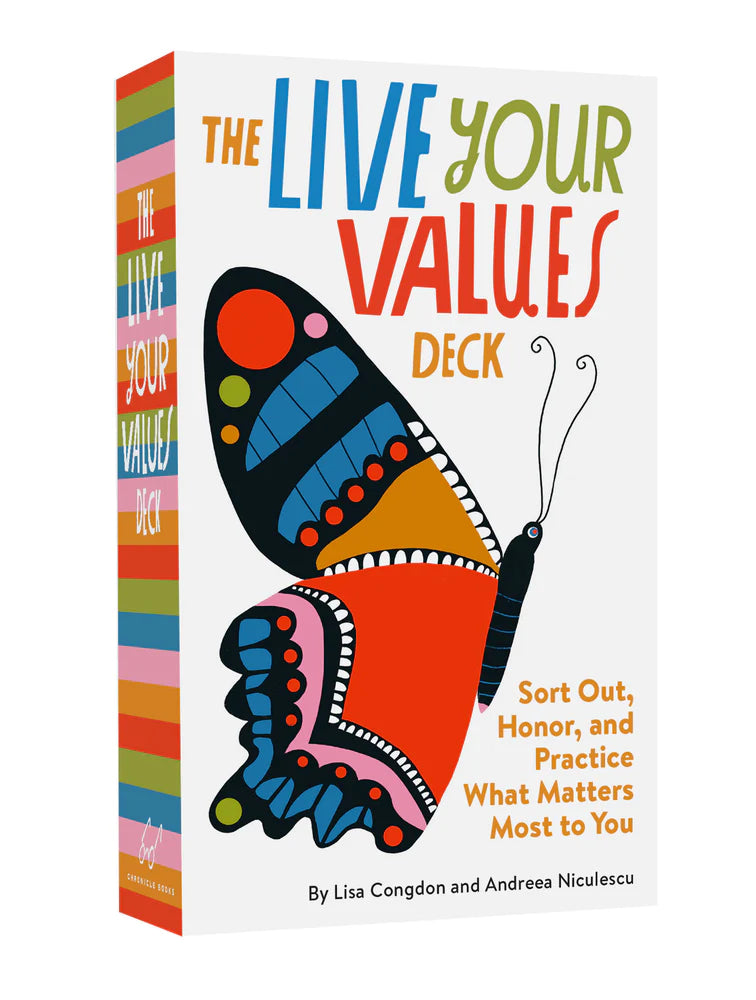 The Live Your Values Deck - Korttipakka - Hengellisyys, Henkinen kasvu, Journaling, Katie Daisy, Korttipakat, Korttipakka, Kukkaset, Luonto, Löydä itsesi, Oraakkelikortit - Paperinoita