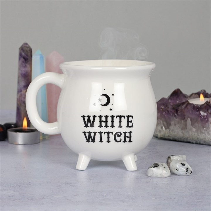 White Witch Muki - Astrology, kahvimuki, Lahja, Löydä itsesi, Maaginen, Magical, Mystinen, Noita, Noituus, Taikuus, Talking Board, teemuki, Universum - Paperinoita