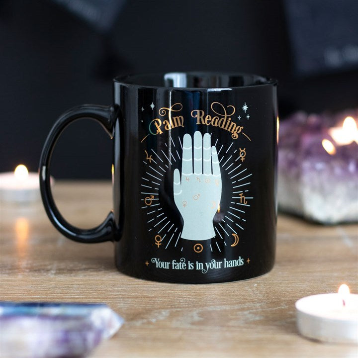 Palm Reding Muki - Halloween, kahvimuki, Lahja, Samhain, Syksy, teemuki - Paperinoita