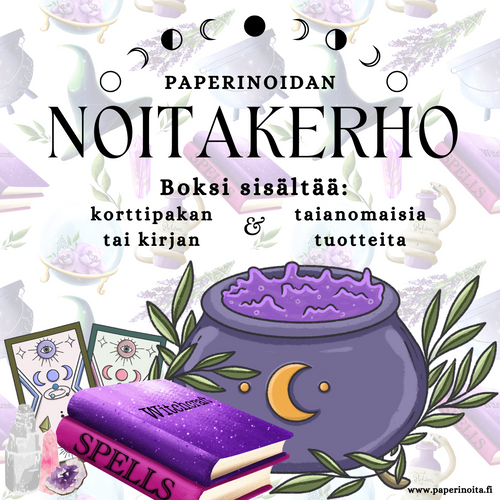 Paperinoidan Noitakerho - Boksi tilaus, kirjakerho, Kuukausi Boksi, Kuukausiboksi, Noitakerho - Paperinoita