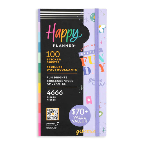 Happy Planner Tarrakirja - Mega Value Pack Stickers - Fun Brights - Happy planner, MAMBI, MAMBI ENNAKKOTILAUS, Me and my big ideas, Tarrakirja, Tarrat - Paperinoita
