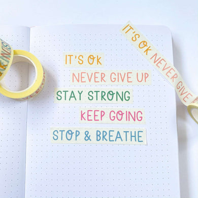 Sarah Frances Washiteippi - Self Care Quotes - teippi, Wahiteippi, washi tape - Paperinoita