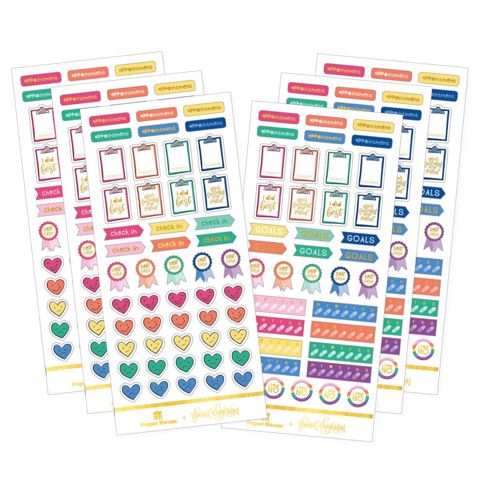Paper House - Tarrat - Self Care/ Therapy Tracker - Functional, Kalenteri tarrat, Life Organized, Paper House, Tarrat, Terapia - Paperinoita